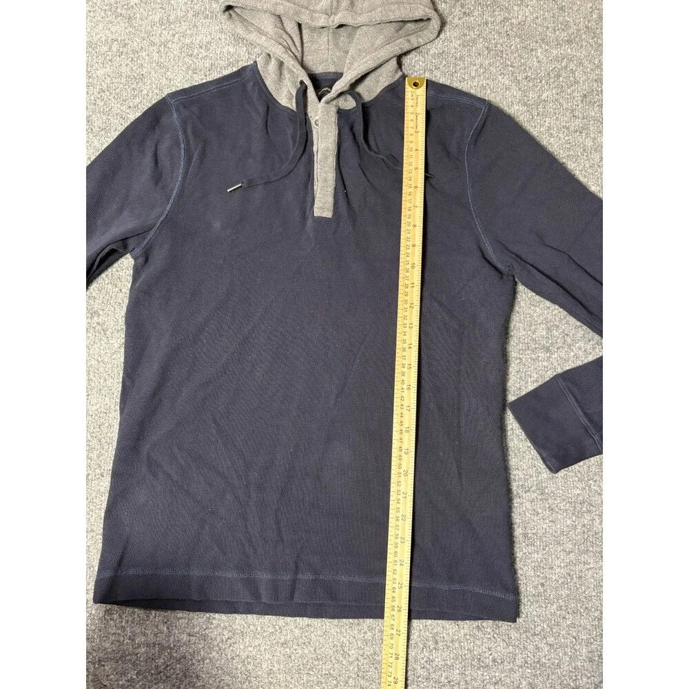 Banana Republic Hoodie Jacket Mens Medium Blue Gray Hooded Long Sleeve Hooded